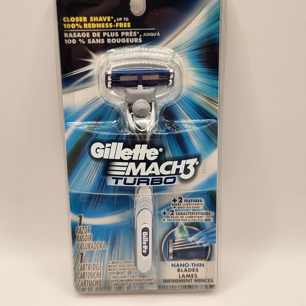 GILLETTE MACH3 Turbo Metal Razor Blade Refill Cartridge Metal Shaver Handle